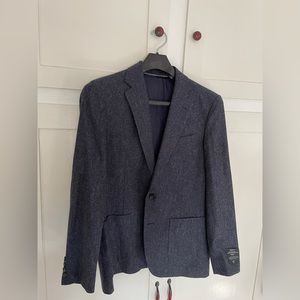 Ludlow slim-fit unstructured blazer in English wool-cotton Herringbone